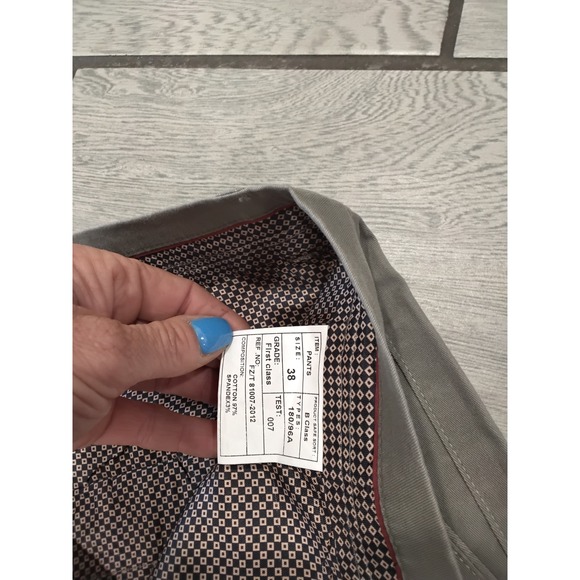 Aiopeson Premium Goods Mens Chino Pants Gray Khaki Stretch Cotton Size 38 NWT - Picture 3 of 5